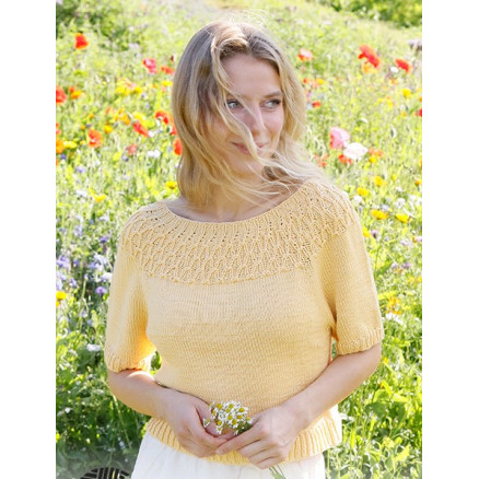 Sunny Song by DROPS Design - Top Strikkeopskrift str. S - XXXL