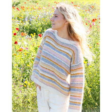 Pastel Spring by DROPS Design - Bluse Strikkeopskrift str. S - XXXL