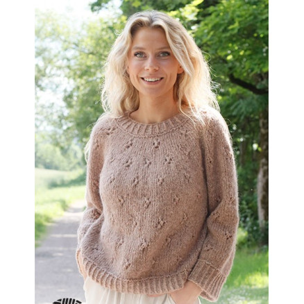 Sommarfin Sweater by DROPS Design - Bluse Strikkeopskrift str. S - XXXL