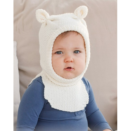 Sweet Teddy Balaclava by DROPS Design - Baby Elefanthue Strikkeopskrift str. 1/3 mdr - 3/4 år