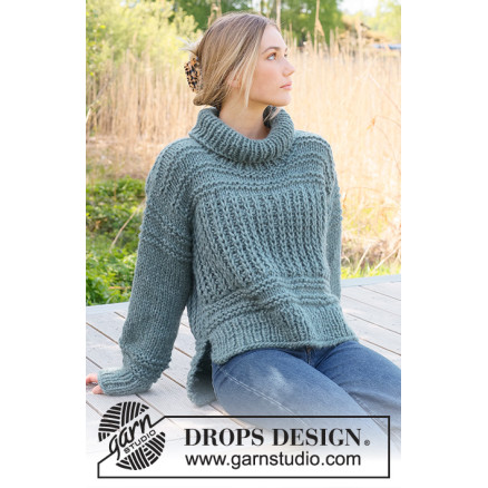 Rain Chain by DROPS Design - Bluse Strikkeopskrift str. S - XXXL