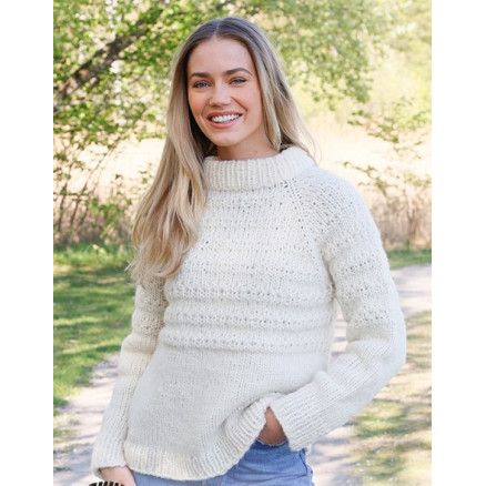 Misty Lines by DROPS Design - Bluse Strikkeopskrift str. S - XXXL