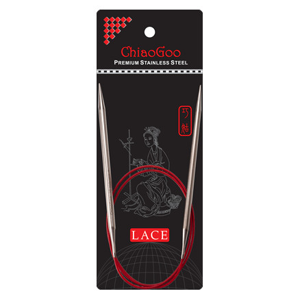 ChiaoGoo Red Lace Rundpinde Rustfrit Kirurgisk Stål 80 cm 6,5 mm
