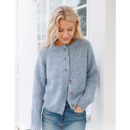 Foggy Autumn Cardigan by DROPS Design - Cardigan Strikkeopskrift str. S - XXXL
