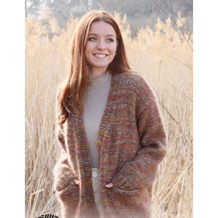 All about Autumn Cardigan by DROPS Design - Cardigan Strikkeopskrift str. S - XXXL