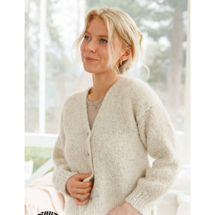 Snuggly Hug by DROPS Design - Cardigan Strikkeopskrift str. XS - XXL