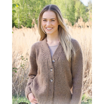Tweed Casual by DROPS Design - Cardigan Strikkeopskrift str. XS - XXL