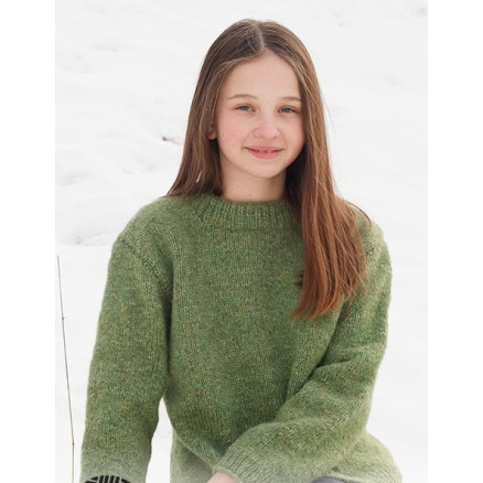 Fresh Lime by DROPS Design - Bluse Strikkeopskrift str. 2-12 år