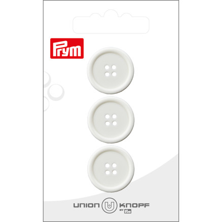 Prym Plastikknap Hvid 20mm - 3 stk