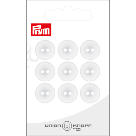Prym Plastikknap Hvid 14mm - 9 stk