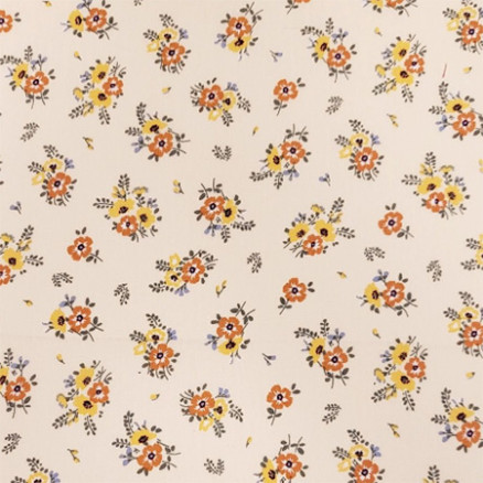 Bomuldspoplin Blomster 150cm 010 - 50 cm