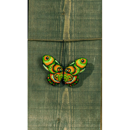 Permin Broderikit Sommerfugl grønorange 9x6cm