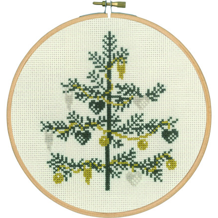 Permin Broderikit Pyntet træ Ø18cm