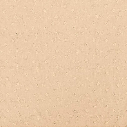 Bomuldsstof m/Broderi 135cm 652 Lys beige - 50cm