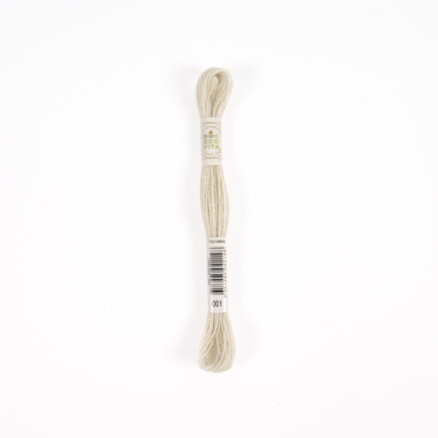 DMC Eco Vita 360 økologisk Uldbroderigarn 001 - 6 stk - 6 stk