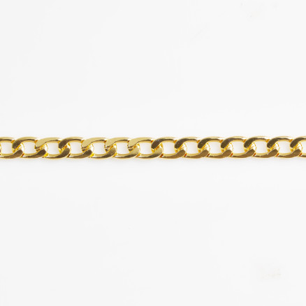 Infinity Hearts Kæde Aluminium Guld 13x11mm 50cm