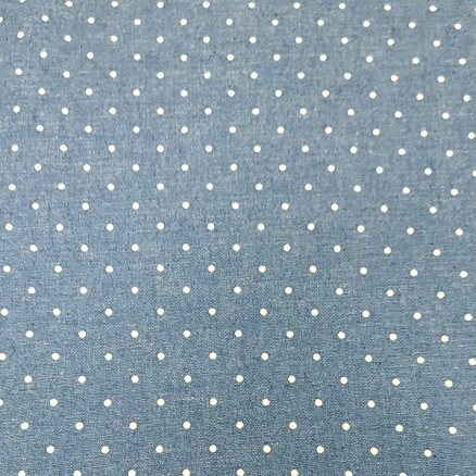 Denim Stof 145cm 60 Små prikker Striber - 50cm