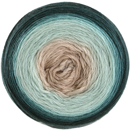 Lana Grossa Merino Lace Aquarell Garn 06 Gråbeige/Grønbeige/Grå-petroleum/Mudder