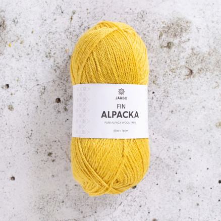 Järbo Fin Alpaca Garn 168 Gul Primula