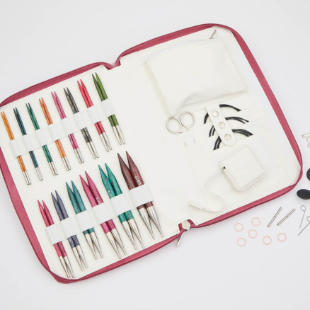 KnitPro Dreamz Udskiftelige rundpindesæt Grande 360° Swivel 60, 80, & 100cm 3.0-12.0mm 14 størrelser 13cm