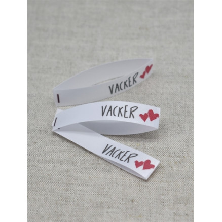 Label Svensk Vacker Hvid - 5 stk