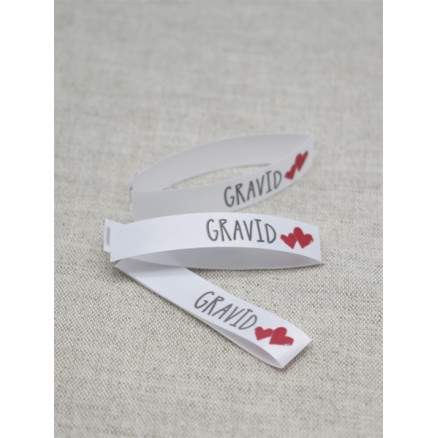 Label Gravid Hvid - 5 stk