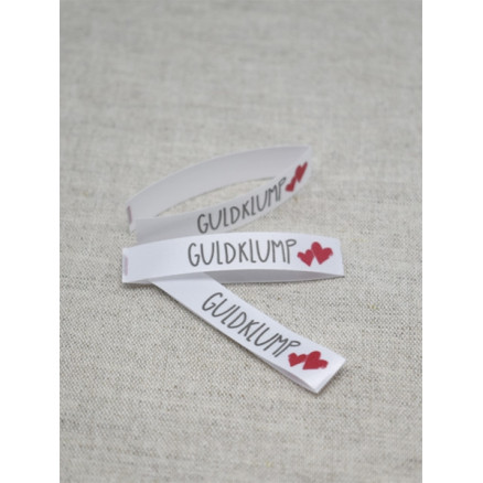 Label Guldklump Hvid - 5 stk