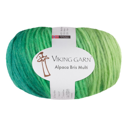 Viking Garn Alpaca Bris Multi 332 Multi Grøn