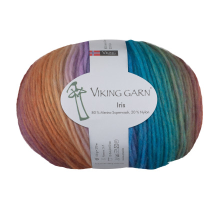 Viking Garn Iris 449 Multi Brun/ Blå