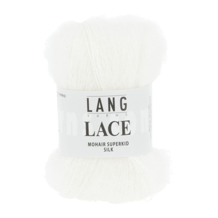 Lang Yarns Lace Garn 01 Hvid