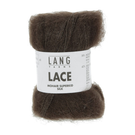 Lang Yarns Lace Garn 168 Mørk Brun