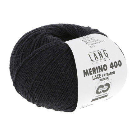 Lang Yarns Merino 400 Lace Garn 25 Marine Melange