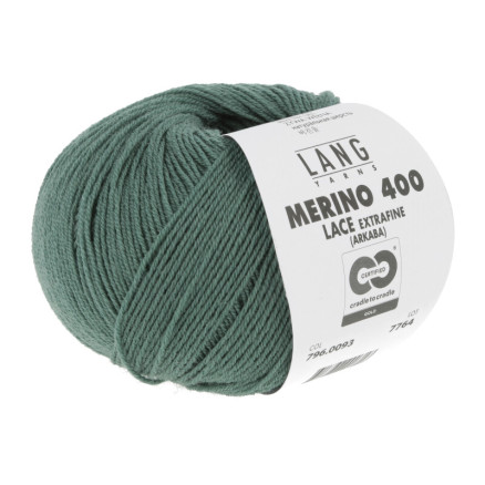 Lang Yarns Merino 400 Lace Garn 93 Efeu