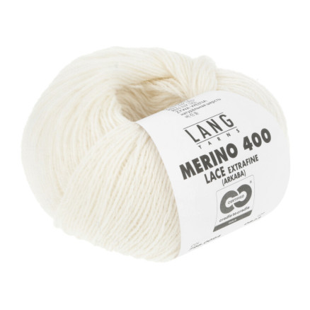 Lang Yarns Merino 400 Lace Garn 94 Off White