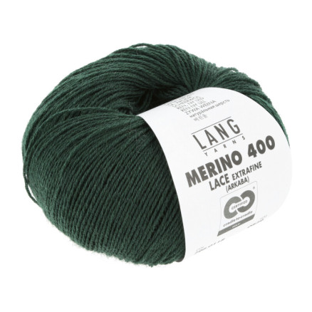 Lang Yarns Merino 400 Lace Garn 118 Mørk Grøn