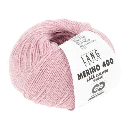 Lang Yarns Merino 400 Lace Garn 119 Sart Rosa