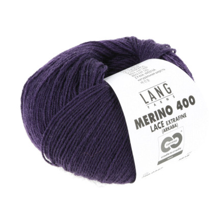 Lang Yarns Merino 400 Lace Garn 347 Violet Melange