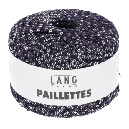 Lang Yarns Paillettes Garn 35 Marine/Sølv