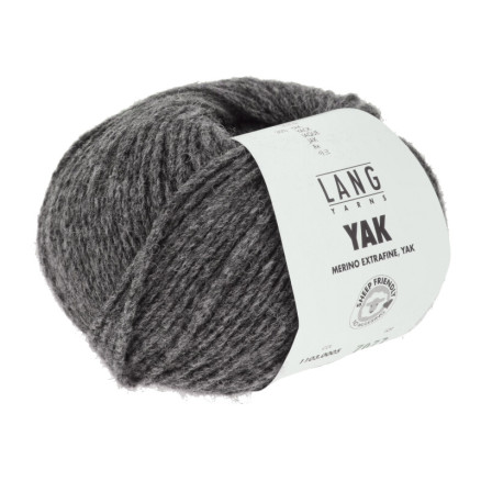 Lang Yarns Yak Garn 05 Mørk Grå Melange