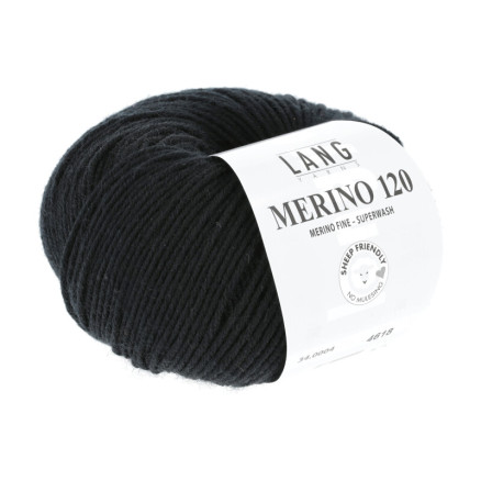 Lang Yarns Merino 120 Garn 04 Sort