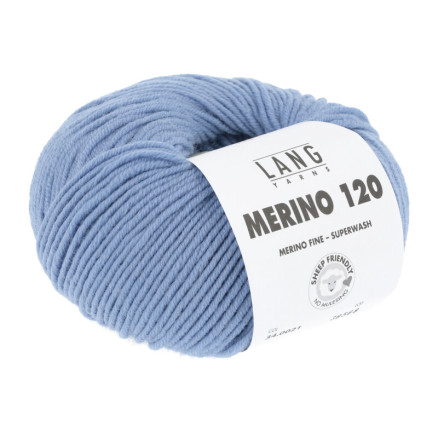 Lang Yarns Merino 120 Garn 21 Lys Denim