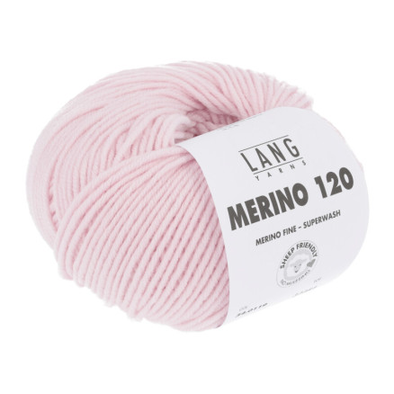 Lang Yarns Merino 120 Garn 119 Lys Rosa