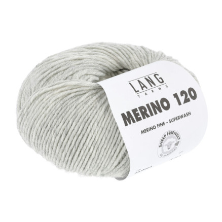 Lang Yarns Merino 120 Garn 223 Lysegrå Melange