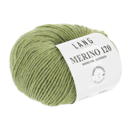 Lang Yarns Merino 120 Garn 297 Lys Oliven Melange