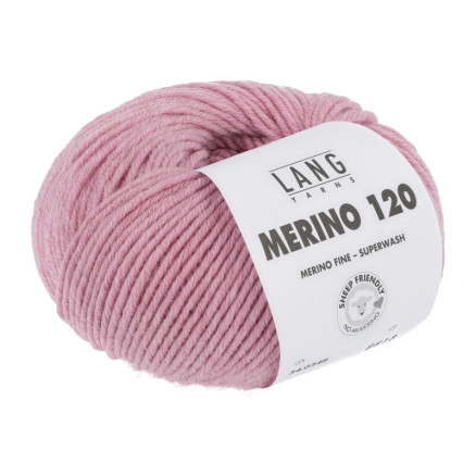 Lang Yarns Merino 120 Garn 348 Rosa Melange