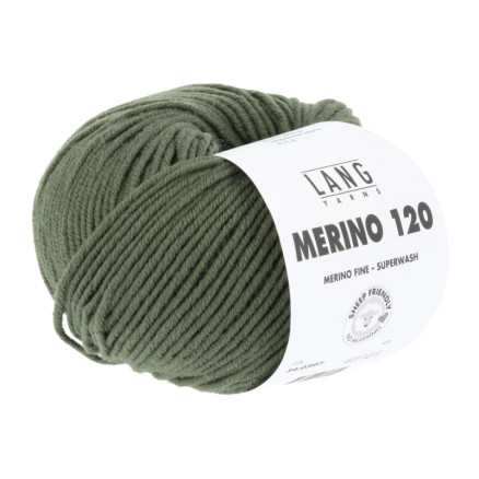 Lang Yarns Merino 120 Garn 397 Armygrøn