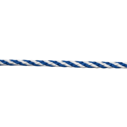 Anoraksnor Polyester 5mm Blå/Hvid - 50 cm