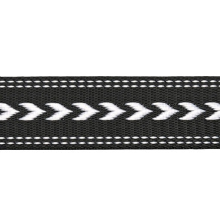 Taskestrop Gjord 38 mm - Sort/Hvid