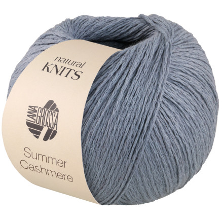 Lana Grossa Summer Cashmere Garn 10 Gråblå