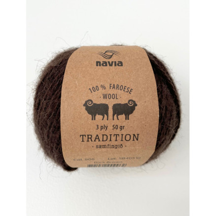 Navia Tradition Garn 906 Mørk Brun